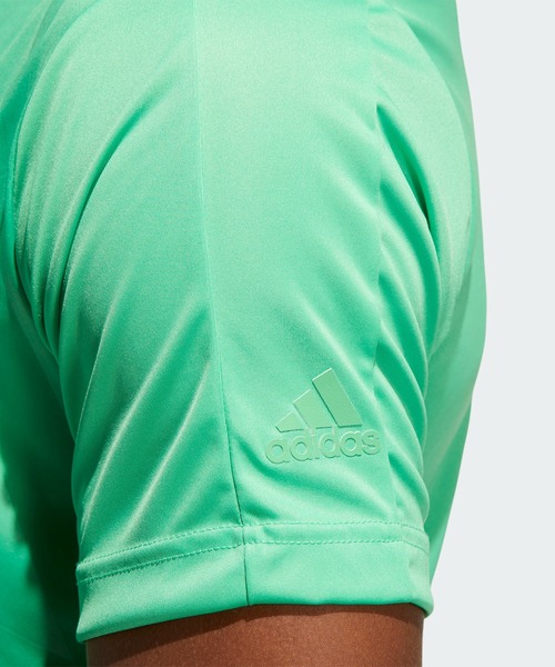 adidas ポロシャツ プライムグリーン エンボスパターン 半袖