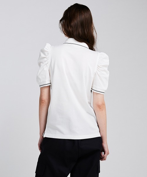 DOUBLE STANDARD CLOTHING パフスリーブポロシャツ DOUBLE STANDARD CLOTHING ポロシャツ パフスリーブポロシャツ