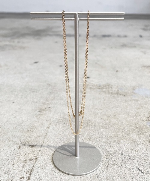 ネックレス K18 GOLD CUT AZUKI CHAIN NECKLACE(M) 40cm 18金 カットアズキ チェーンネックレス（中）の画像
