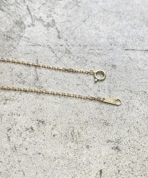 ネックレス K18 GOLD CUT AZUKI CHAIN NECKLACE(M) 40cm 18金 カットアズキ チェーンネックレス（中）の画像