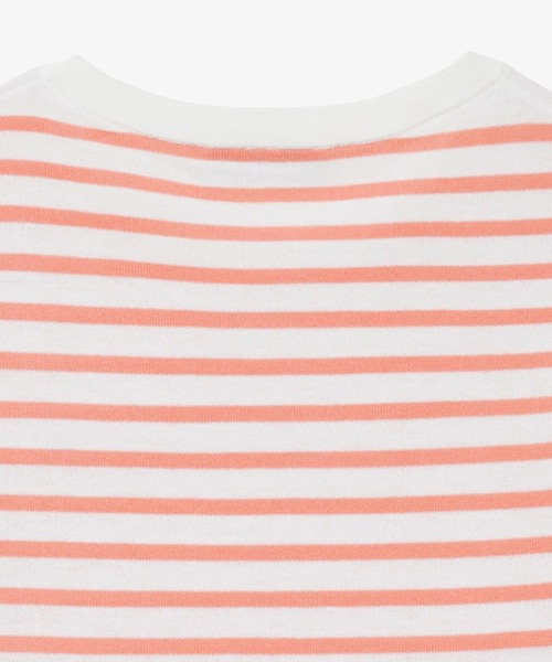 ニット セーター UVカット 吸水速乾 ウォッシャブル COOLMAX クールマックス ボーダーニット半袖Tシャツ レディース UVカット 吸水速乾 ウォッシャブル COOLMAX クールマックス