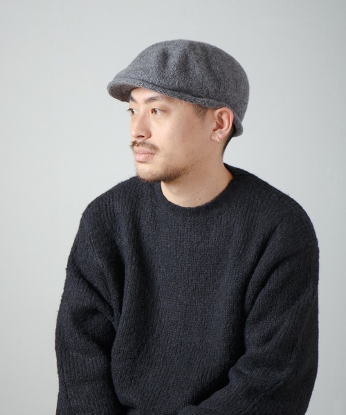 RRL ダークグレー ハンチング帽 RACAL（ラカル） 帽子 ベレー帽 メンズ Wool Knit Hunting / ウール