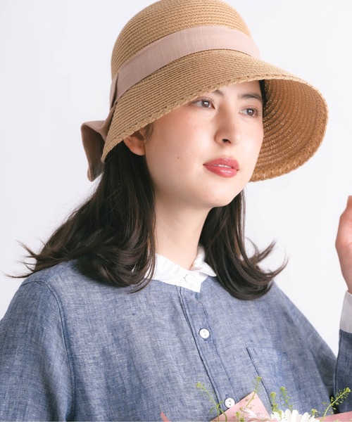 楽天市場】女優帽 リバーシブル 鍔広帽 ガーデンハット