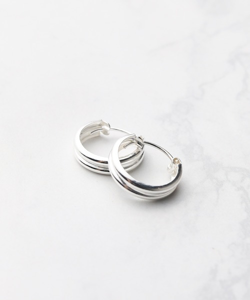 B.I.D. ピアス 「SILVER925」14mmデザインフープピアス レディース