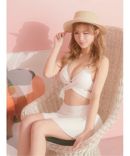 Tika（ティカ） 水着 ビキニ ホルターネック 盛れる 水着 スカート