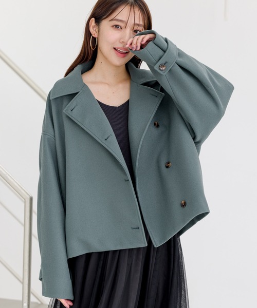 最終お値下げ☆mysty woman スタンドネックショートコート 楽天市場】【SALE／50%OFF】【古畑星夏さん着用アイテム