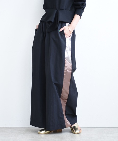 Eimee Law パンツ レディース サイドラインワイドパンツ