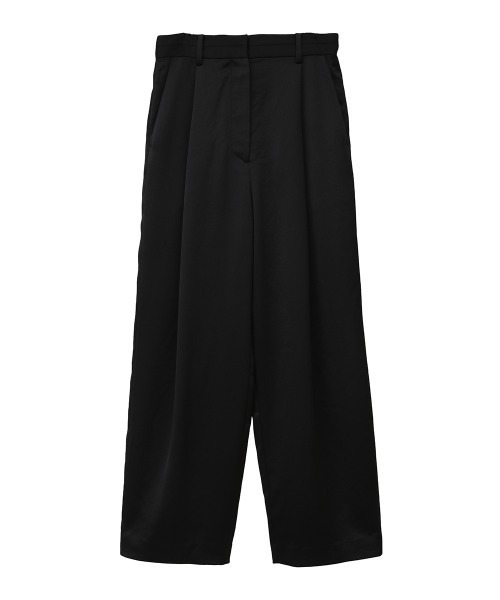 CLANE（クラネ） ワイドパンツ スラックス パンツ SATIN SLACKS PANTS