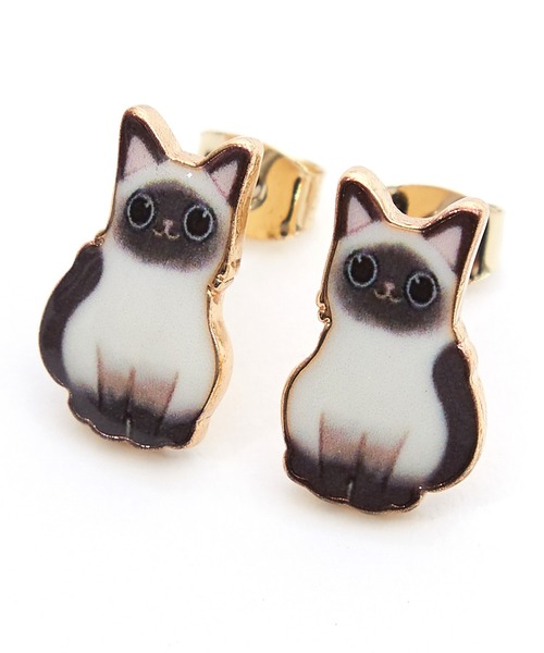 ピアス an meets zakka 猫ピアス メンズ レディース : ZOZOTOWN Yahoo