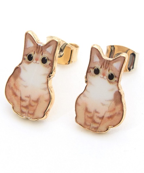 ピアス an meets zakka 猫ピアス メンズ レディース : ZOZOTOWN Yahoo