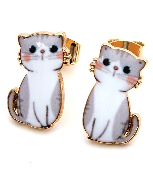 ピアス an meets zakka 猫ピアス メンズ レディース : ZOZOTOWN Yahoo