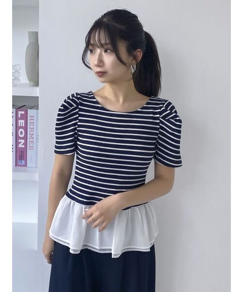 dazzlin（ダズリン） tシャツ レイヤードペプラムトップス レディース