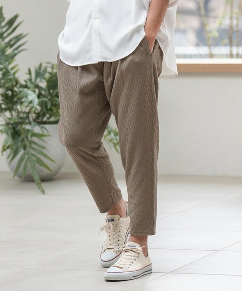 CAMBIO パンツ mp12274- Jacquard Cut sew Tapered Pants