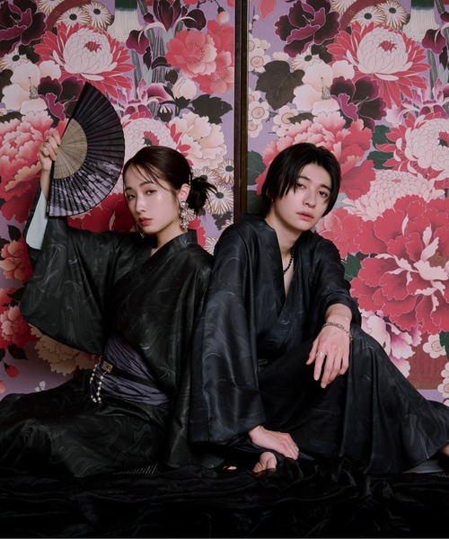 廃盤カラーアソート浴衣3点セットEllnoLoset ユニセックス モード 浴衣 Ellno Loset（エルノロゼット） 浴衣 アソート浴衣3点セット「浴衣＋