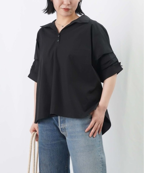 シャツ ブラウス LC/LLL 袖タックスキッパーシャツブラウス レディース 