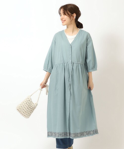 SHOO・LA・RUE ワンピース 「洗える/インド綿100％」さらりと