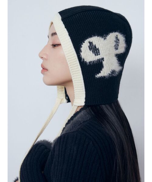 EMODA（エモダ） ニット帽 ニットキャップ シャギーロゴニットキャップ