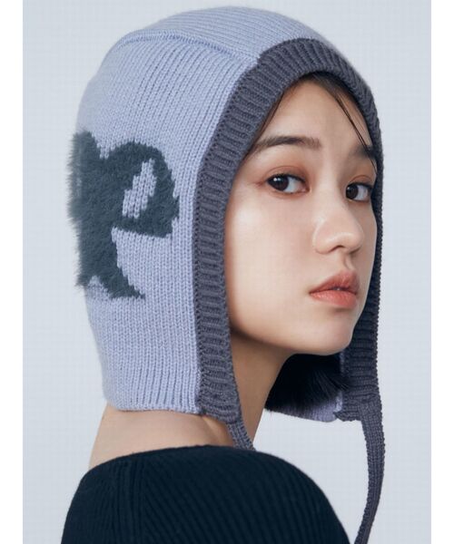 EMODA（エモダ） ニット帽 ニットキャップ シャギーロゴニットキャップ
