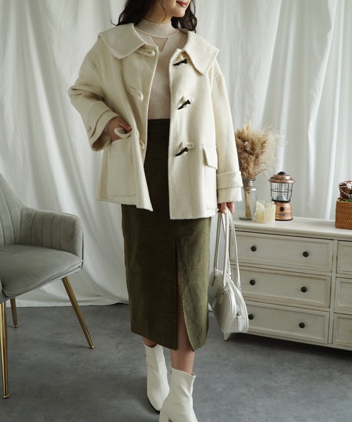 aimoha（アイモハ） ダッフルコート コート ウールショットコート