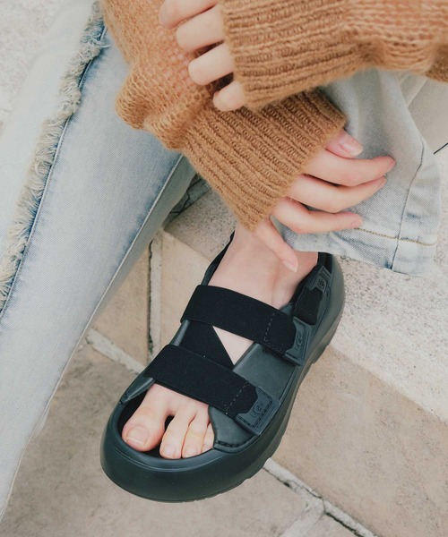 UGG サンダル　22センチ UGG Australia 「UGG」 フラットサンダル 22cm ブラック