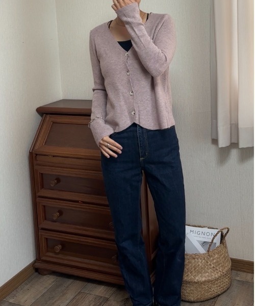 カーディガン ショート丈 Vネック レディース : ZOZOTOWN Yahoo!店