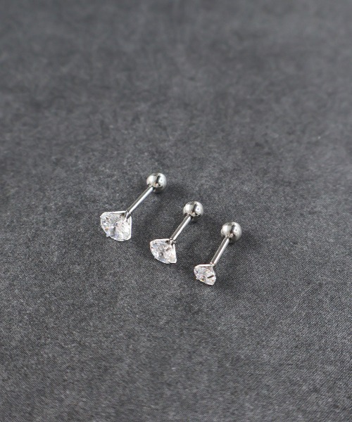4INT. ピアス キュービック ボディピアス 16G (片耳用) / サージカル