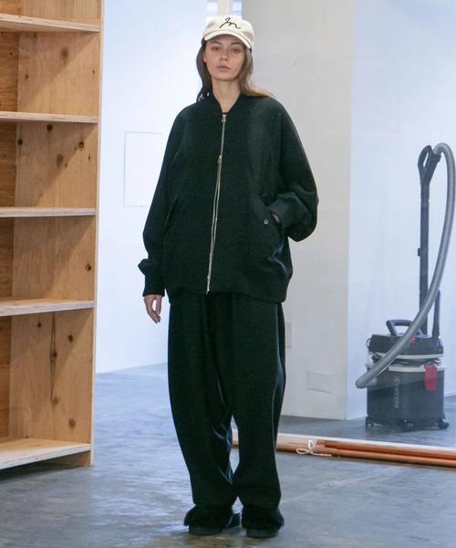 ブルゾン アウター 「my beautiful landlet」VISCOSE WOOL CASHMERE MA-1 BLOUSON メンズ レディーの画像