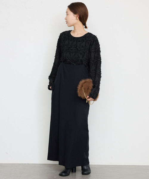 SLOBE IENA ブラウス シャツ 幾何カットJQブラウス レディース