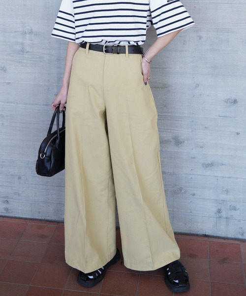 チノパン ワイドチノパンツ レディース : ZOZOTOWN Yahoo!店 - 通販