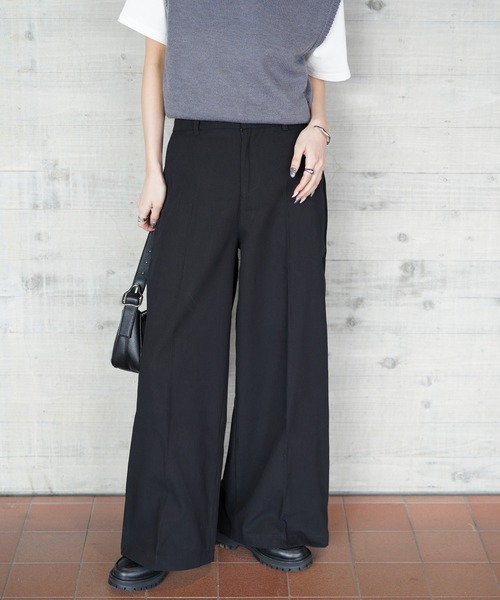 値下げ！！レディース チノパン 595-3243502 サイズⅢ 黒 チノパン ワイドチノパンツ レディース : ZOZOTOWN Yahoo!店 - 通販