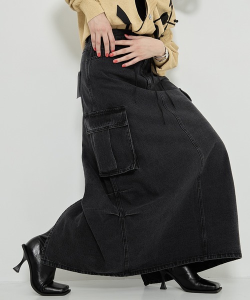 Ameri デニムスカート 「AMERI/アメリ」CONES BOSS BIG POCKET