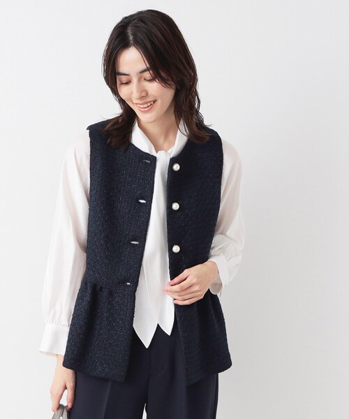 Dessin（デッサン） ベスト ジレ 「入卒/セレモニー」パール調ボタン