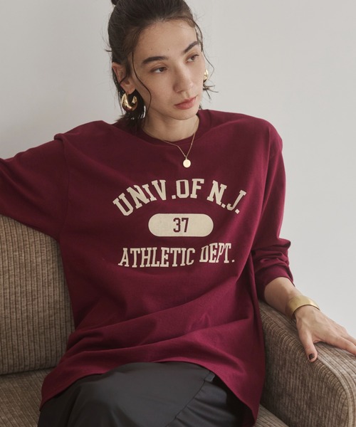 ANGIE tシャツ GILDAN カレッジロゴ オーバーサイズ プリント