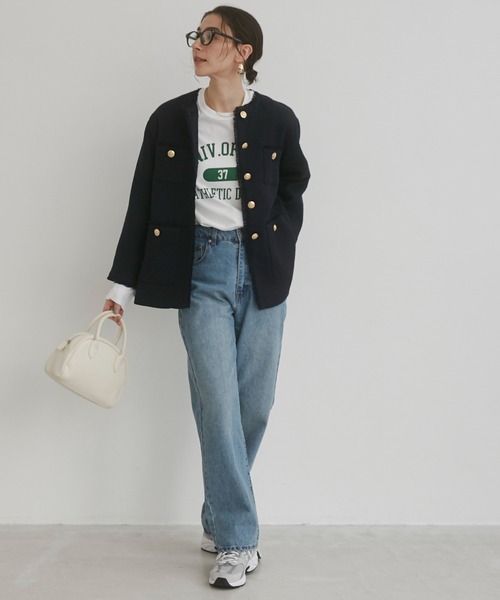  Jeans カレッジロゴ オーバーサイズ Tシャツ 送関込 ANGIE tシャツ GILDAN カレッジロゴ オーバーサイズ プリント