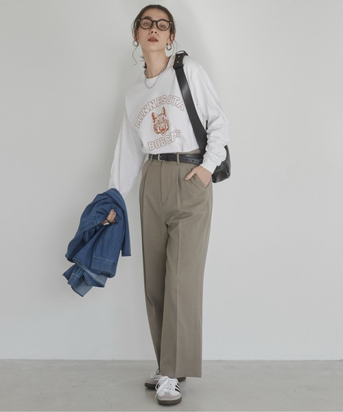 新品【Propaganda】カレッジプリントロング丈スリーパー ☆L 新品【Propaganda】カレッジプリントロング丈スリーパー ☆L