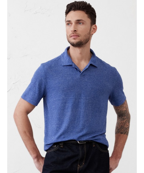 FRED PERRY ネイビー ポロシャツ 40 FRED PERRY 「FRED PERRY」 ワンポイント7分袖ポロシャツ 40