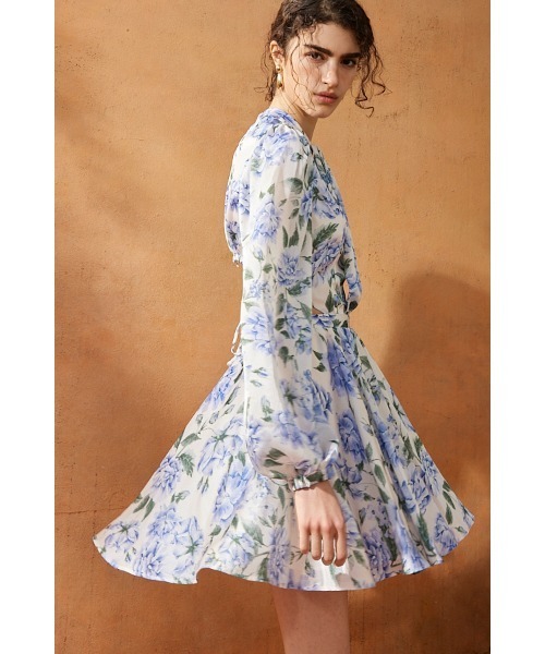 Estella.K ワンピース Rosabelle Dress フラワーフレアーミニドレス