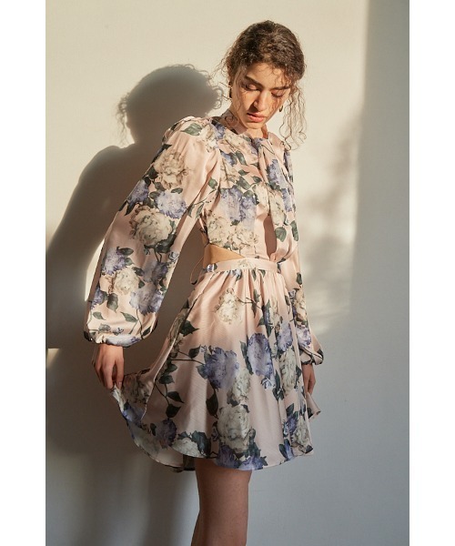 Estella.K ワンピース Rosabelle Dress フラワーフレアーミニドレス