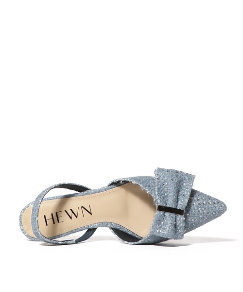 HEWN リボンスリングバックフラットシューズ HEWN / ツイードリボンスリングバックシューズ｜ESTNATION