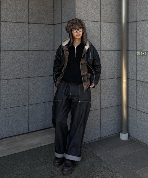 MandO リジットデニムベイカーパンツ MandO（nemne store） ジーンズ 「MandO」リジットデニム