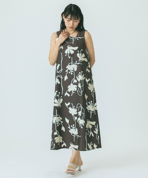 ROSE BUD（ローズバッド） ワンピース FLOWER PRINT DRESS : ZOZOTOWN