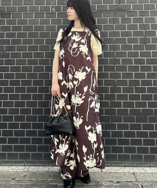 ROSE BUD（ローズバッド） ワンピース FLOWER PRINT DRESS : ZOZOTOWN