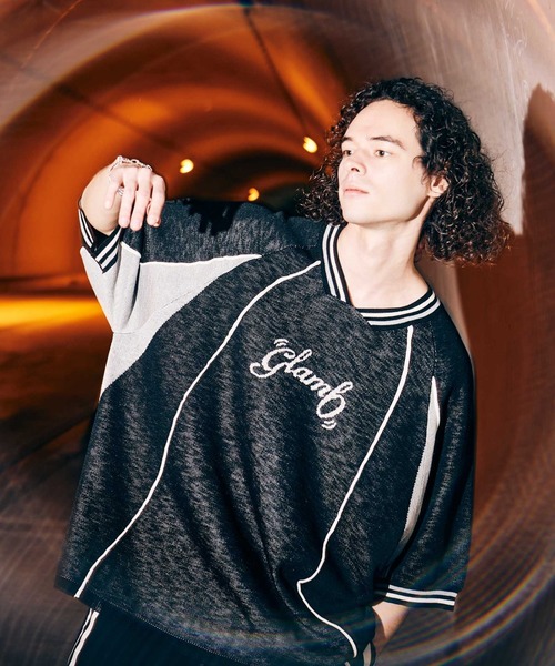 glamb フットボールユニフォームニット glamb（グラム） セーター ニット Football Uniform Knit