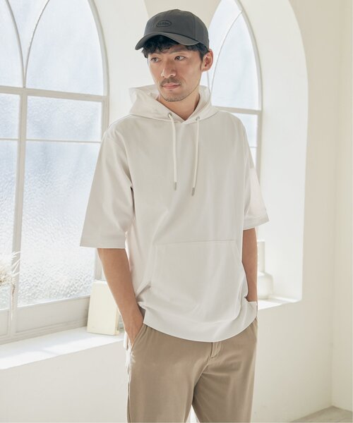 ikka（イッカ） パーカー 「接触冷感／抗菌防臭」GOKU楽セイケツ5分袖