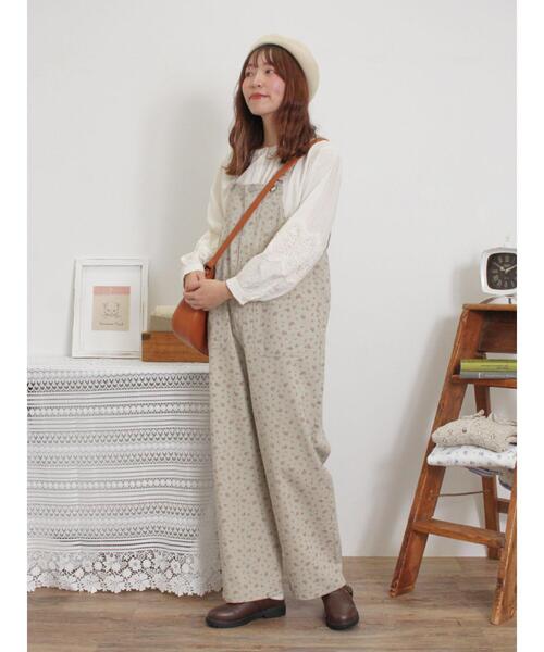 Samansa Mos2 花柄アソートサロペットパンツ Samansa Mos2｜【M/Lサイズ】柄アソートテーパードパンツ