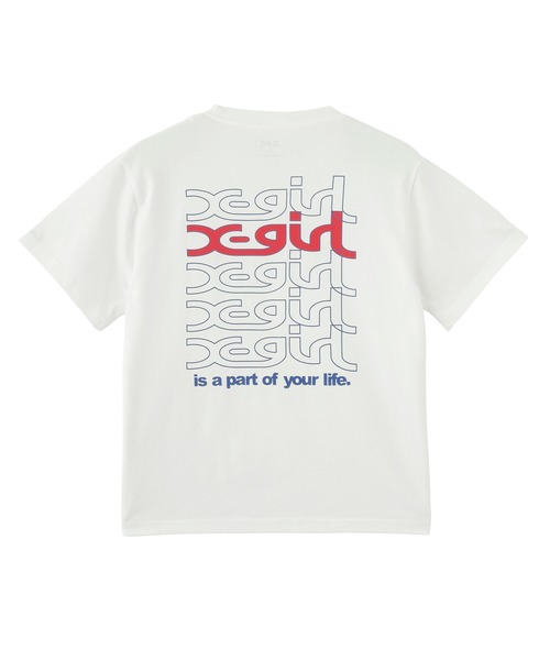 X-girl tシャツ REPEAT MILLS LOGO S/S TEE レディース メンズ