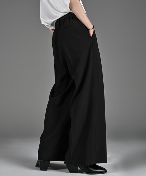 スラックス +5cm Two Tuck Belt Wide Slacks (3color) 受注制【Chikashitsu +】belt wide slacks (3color) | OUR BRAND