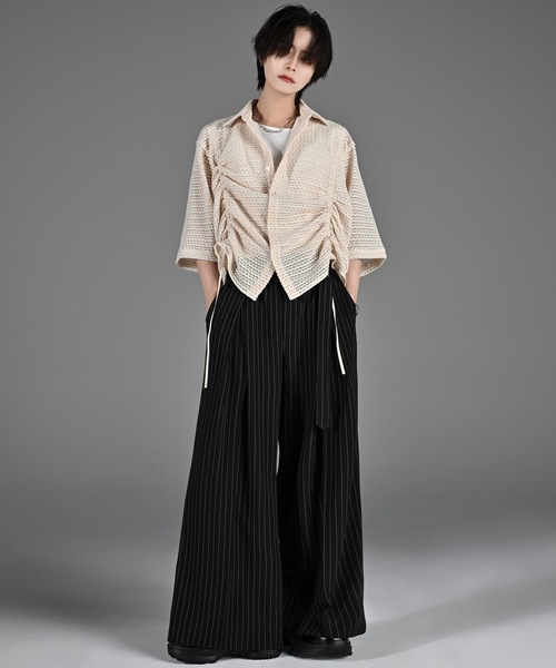 ALL RUNS（オールランズ）の「△STUDS SIDETUCK SLACKS/スタッズ