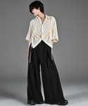 ワイドパンツ スラックス two tuck b...の詳細画像2