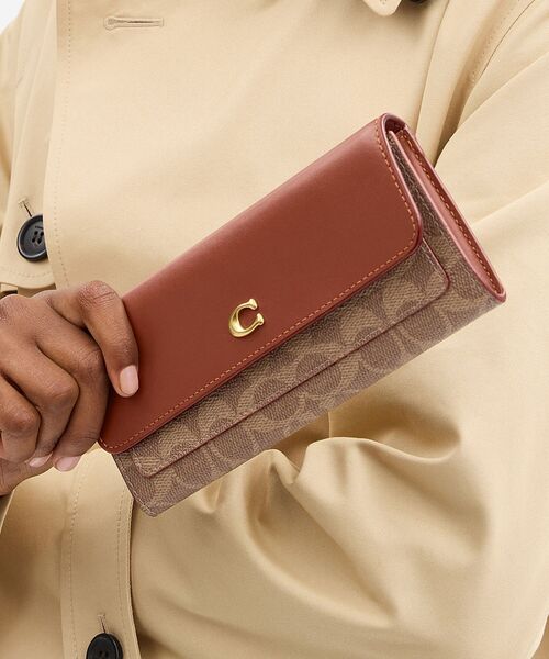 COACH ミラ ロング フラップ ウォレット COACH 財布 ミラ ロング フラップ ウォレット・シグネチャー
